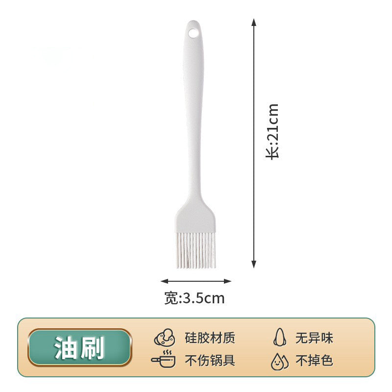 Food-grade egg beater, mini food holder, silicone mini baking 4-piece set, mini baking oil scraper brush